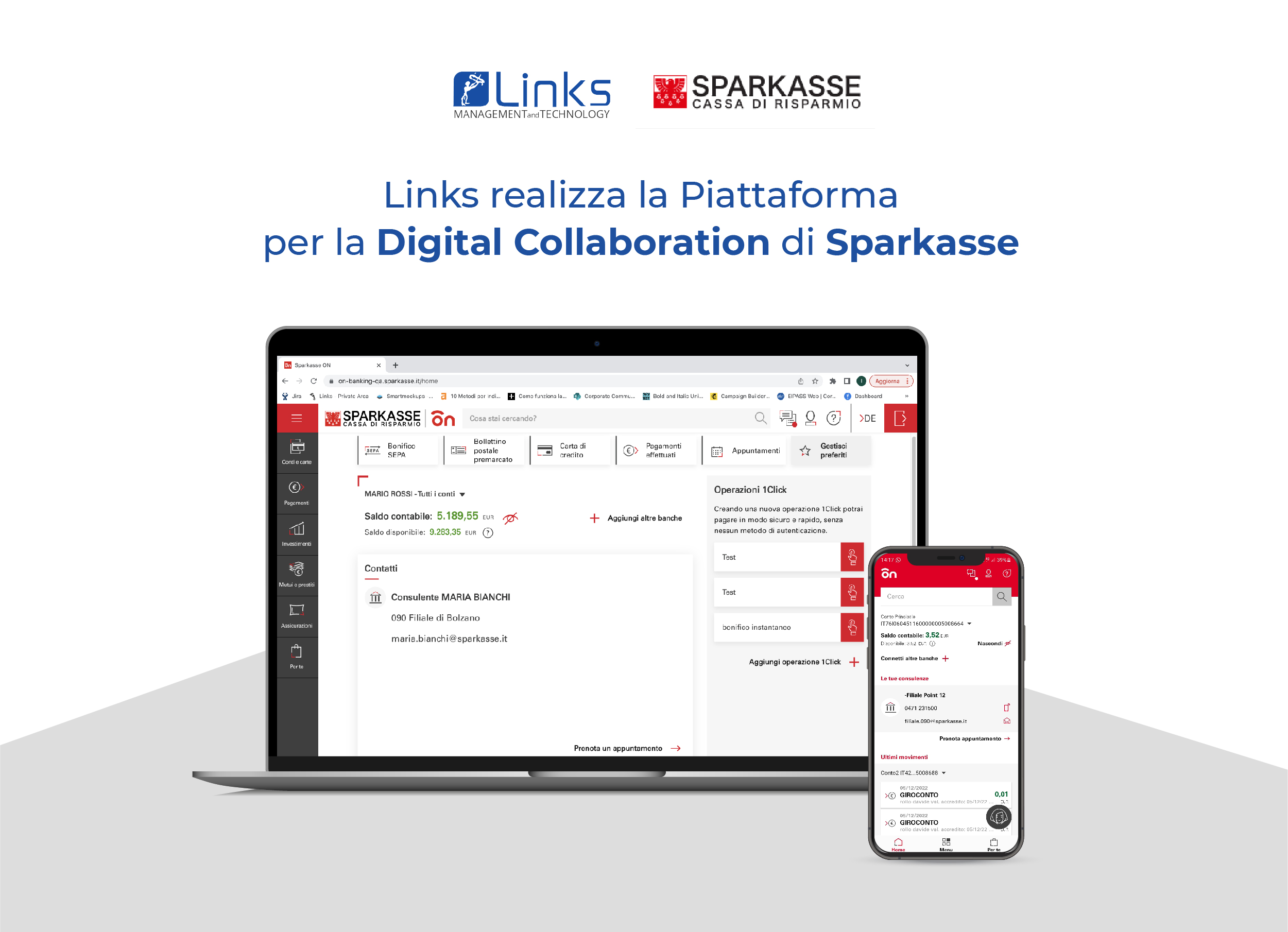 Links insieme a Sparkasse per lo sviluppo della soluzione di Digital Collaboration